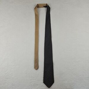 $91 Tommy Hilfiger Men's Blue Geo Classic‎ Vintage Wide Silk Neck Tie 58X3.75